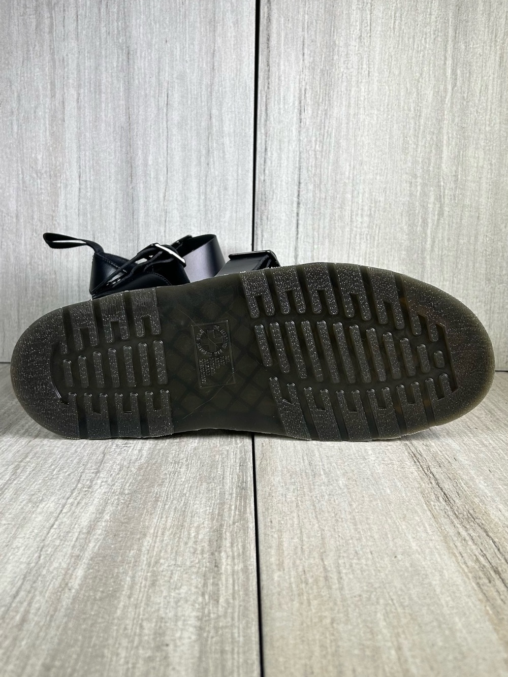 NEW Dr. Martens Docs Gryphon Black Leather Buckle Strap Sandal Shoe Mens Size 14 - Picture 8 of 11